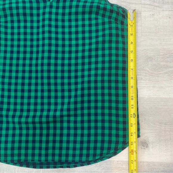 G.H. Bass & Co Women's M Plaid Summer Tank Top Green 100% Viscose - Picture 12 of 15